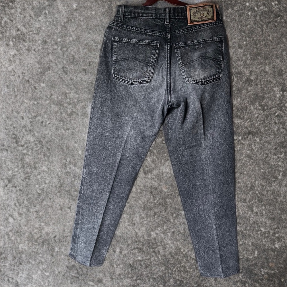 Vintage 90’s Armani Jeans Black Acid Wash Denim 31x32 Made in USA Y2K